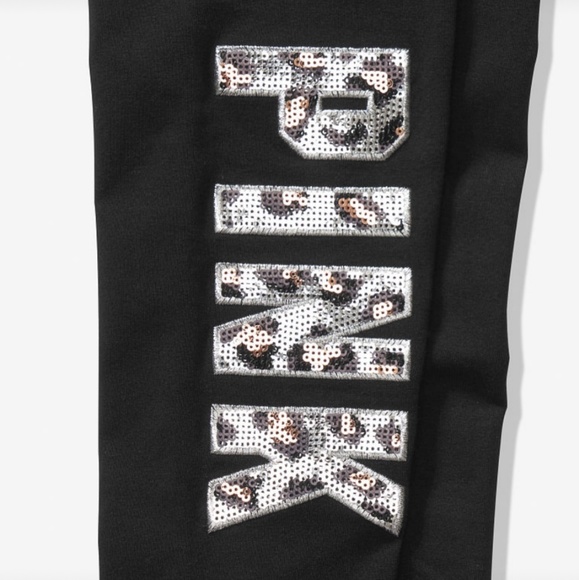 Size L🌺PINK VS YOGA SEQUINS LEGGINGS - Picture 2 of 6